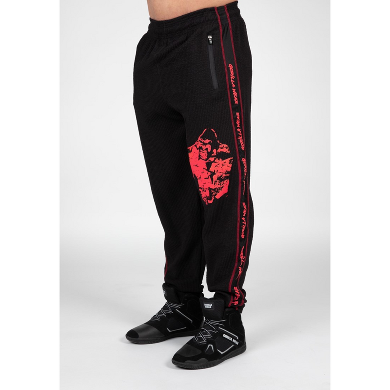 Buffalo Old School Workout Pants, black/red-Miesten housut-Gorilla Wear-S/M-Aminopörssi