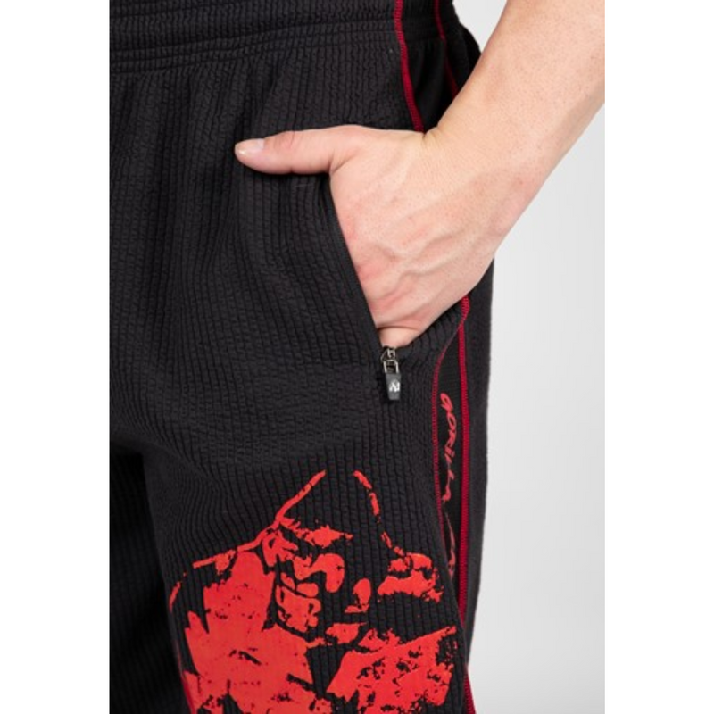 Buffalo Old School Shorts, Black/Red-Miesten shortsit-Gorilla Wear-S/M-Aminopörssi