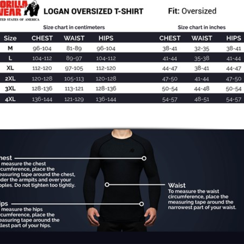 Logan Oversized T-Shirt - Red/Black-Miesten T-paita-Gorilla Wear-S-Aminopörssi