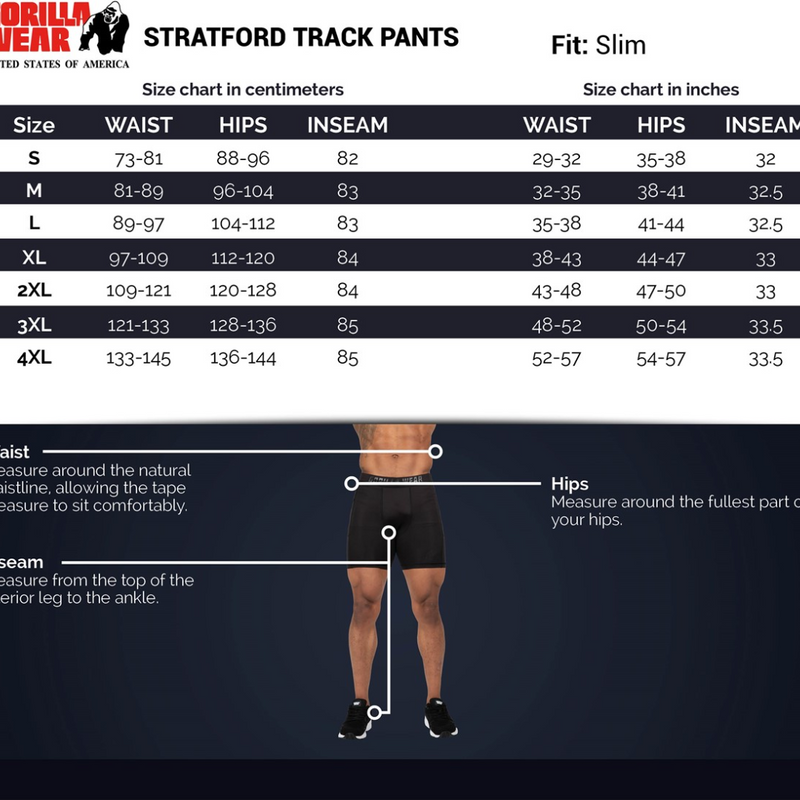 Stratford Track Pants Black-Miesten housut-Gorilla Wear-S-Aminopörssi