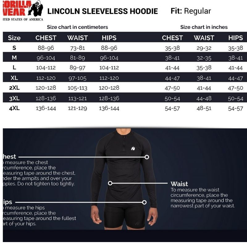 Lincoln Sleeveless Hoodie, Gray-Miesten hihaton huppari-Gorilla Wear-S-Aminopörssi