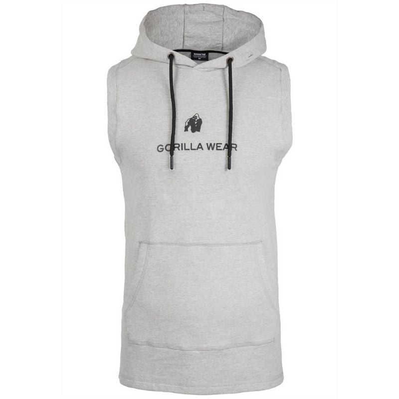 Lincoln Sleeveless Hoodie, Gray-Miesten hihaton huppari-Gorilla Wear-S-Aminopörssi