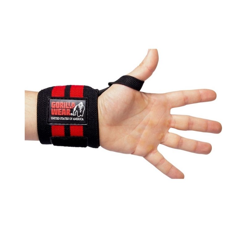 Wrist Wraps Pro, black/red-Rannesiteet-Gorilla Wear-Aminopörssi