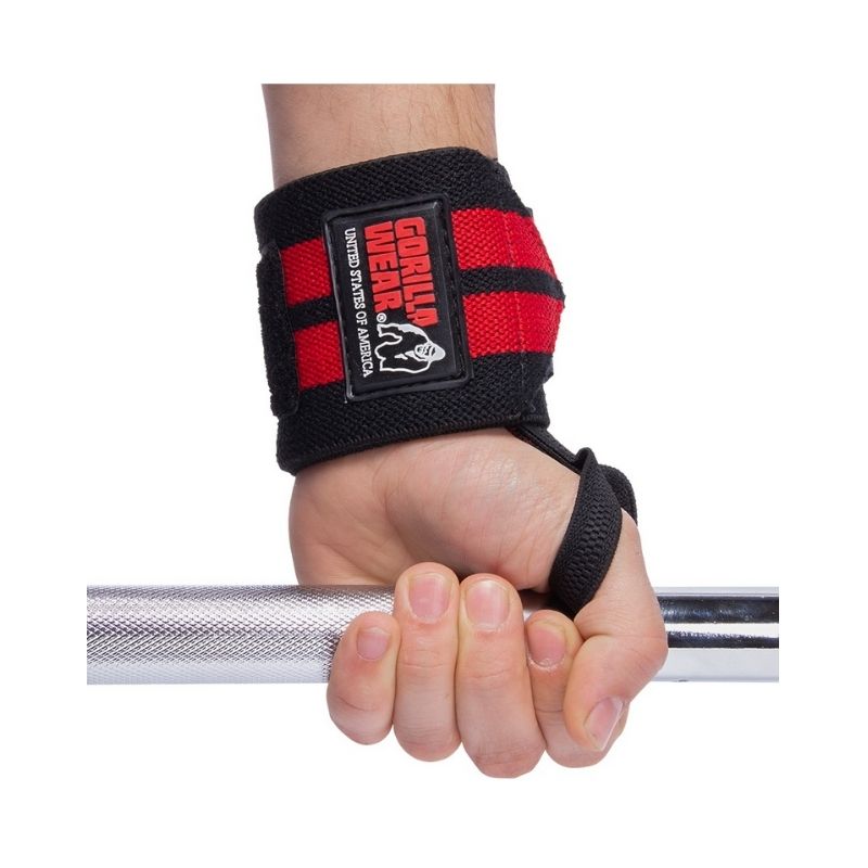 Wrist Wraps Pro, black/red-Rannesiteet-Gorilla Wear-Aminopörssi