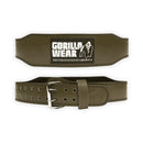 4 Inch Padded Leather Lifting Belt, army green-Nostovyö-Gorilla Wear-S/M-Aminopörssi