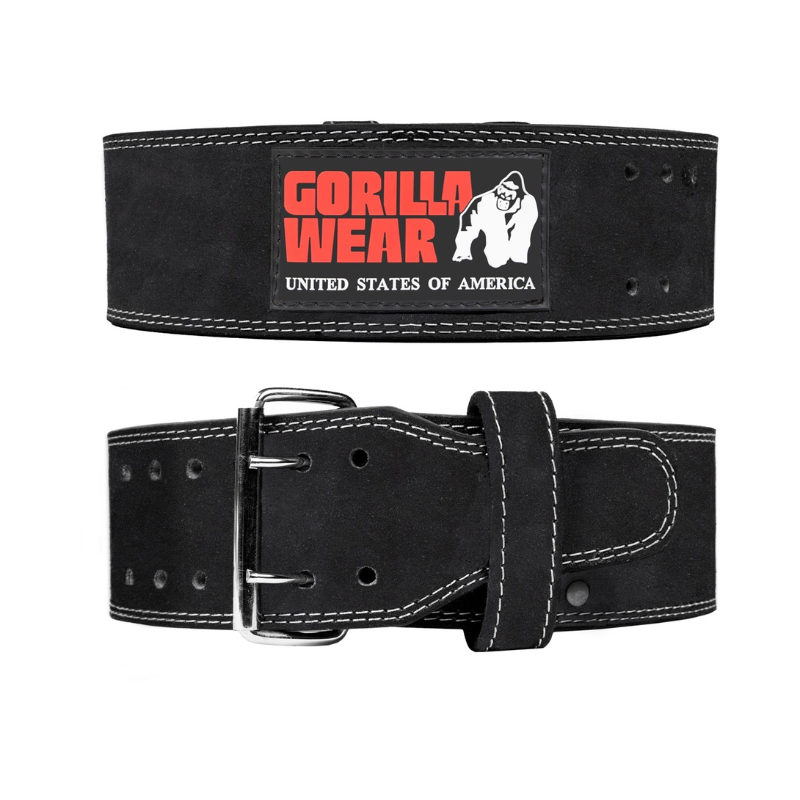 4 Inch Leather Lifting Belt - Black-Nostovyö-Gorilla Wear-S/M-Aminopörssi