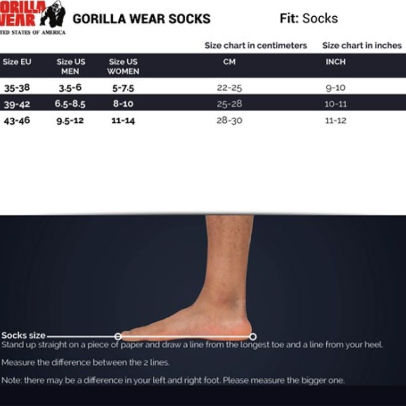 Crew Socks, Black-Sukat-Gorilla Wear-35-38-Aminopörssi