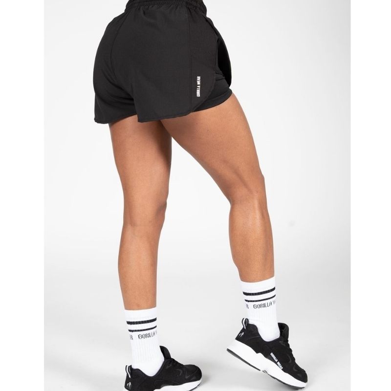 Salina 2in1 shorts, Black-Naisten shortsit-Gorilla Wear-XS-Aminopörssi
