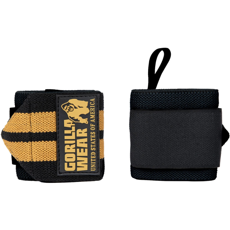 Wrist Wraps PRO, Black/Gold-Ranneside-Gorilla Wear-Aminopörssi