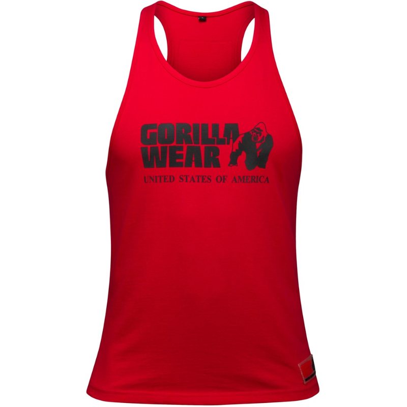 Classic Tank Top - Red-Miesten hihattomat paidat-Gorilla Wear-S-Aminopörssi