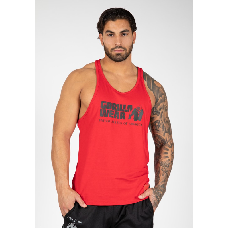 Classic Tank Top - Red-Miesten hihattomat paidat-Gorilla Wear-S-Aminopörssi