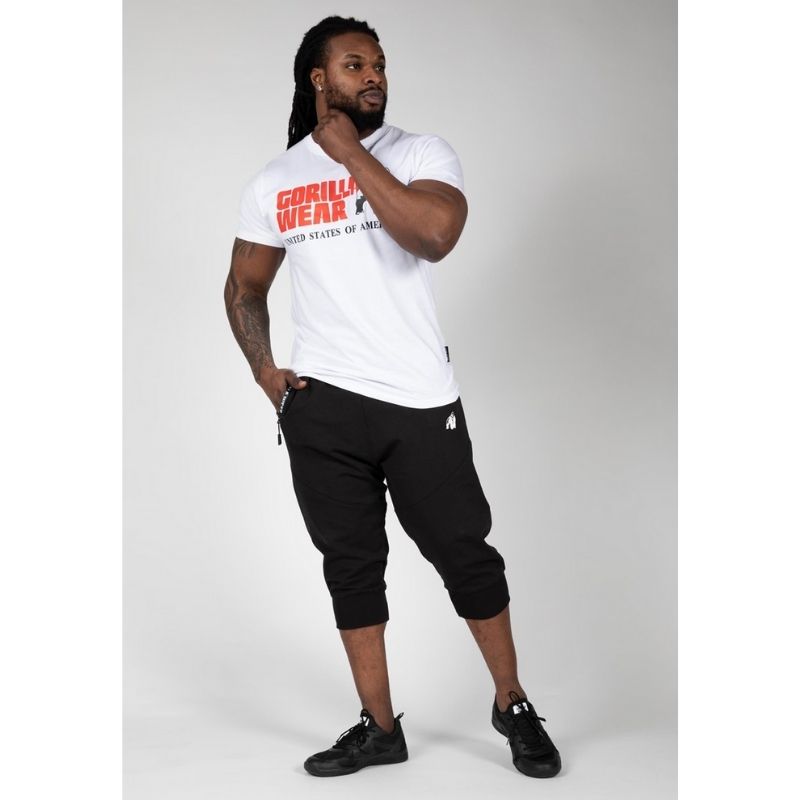 Knoxville 3/4 Sweatpants, black-Miesten housut-Gorilla Wear-S-Aminopörssi