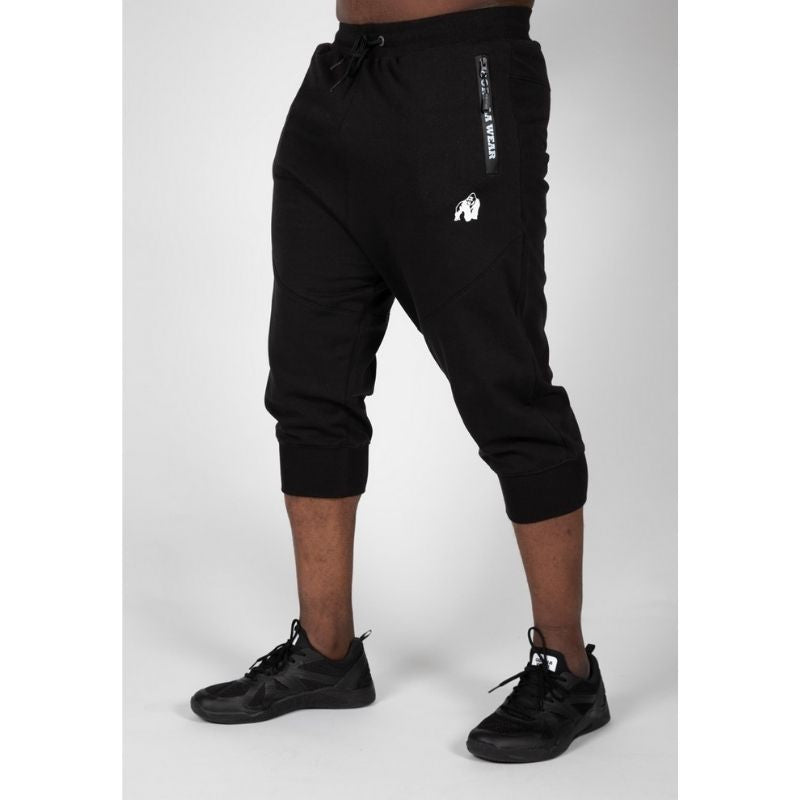 Knoxville 3/4 Sweatpants, black-Miesten housut-Gorilla Wear-S-Aminopörssi