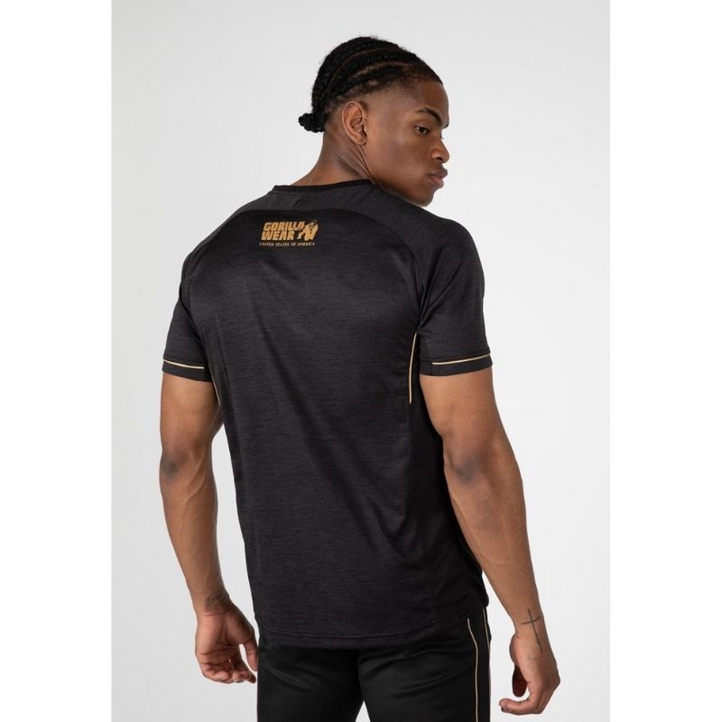 Fremont T-Shirt, Black/Gold-Miesten T-paita-Gorilla Wear-S-Aminopörssi