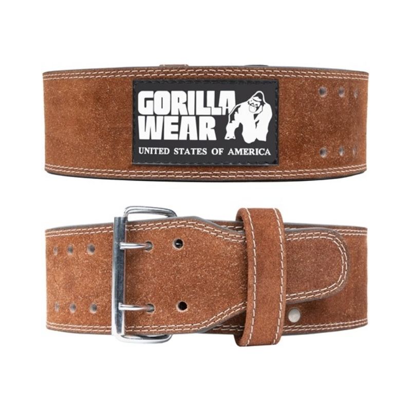 4 Inch Leather Lifting Belt - Brown-Nostovyö-Gorilla Wear-S/M-Aminopörssi