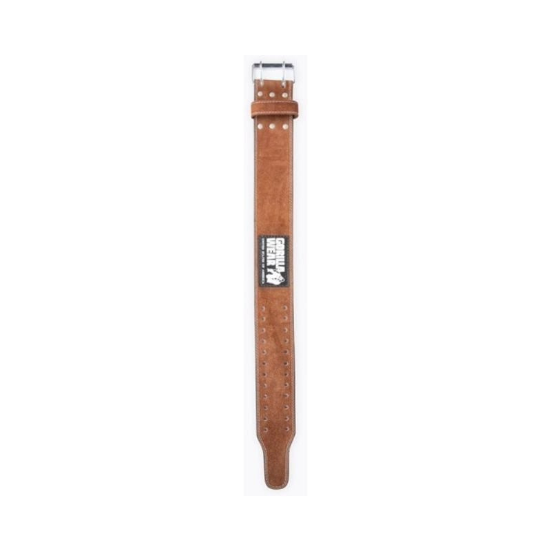4 Inch Leather Lifting Belt - Brown-Nostovyö-Gorilla Wear-S/M-Aminopörssi