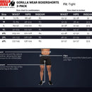 Boxer Shorts 3 pack Black-Miesten bokserit-Gorilla Wear-S-Aminopörssi