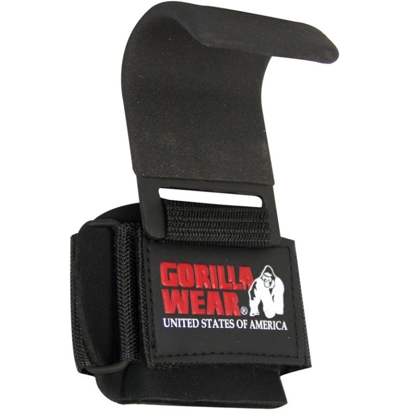 Weight Lifting Hooks, black vetoremmikoukku-Vetoremmikoukku-Gorilla Wear-Aminopörssi