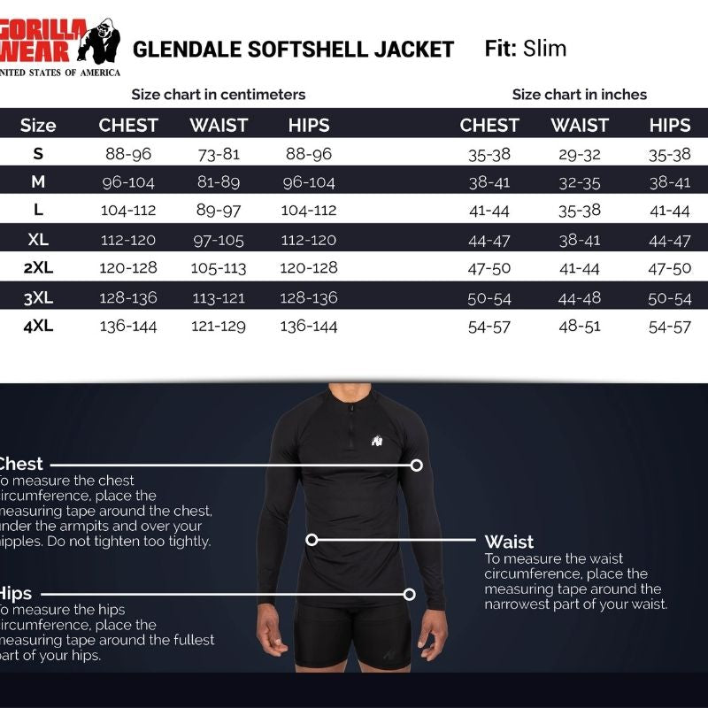 Glendale Softshell Jacket, musta-Miesten takki-Gorilla Wear-S-Aminopörssi