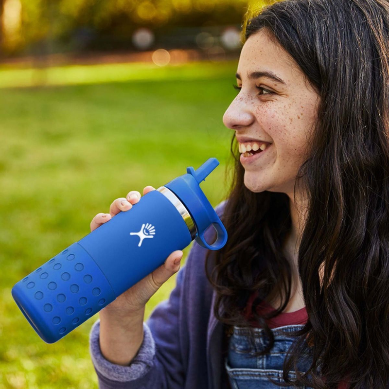 Kids Wide Mouth Straw Lid and Boot, 591ml Starfish-Teräspullo-Hydro Flask-Aminopörssi