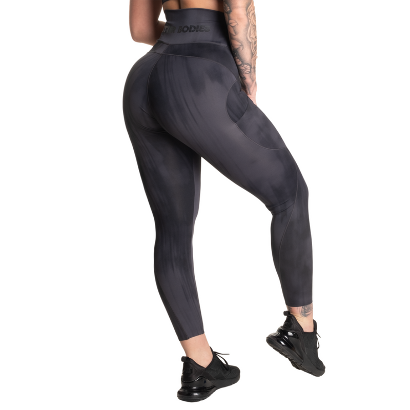 High waist leggings, Dark Gray Grunge-Naisten trikoot ja leggingsit-Better Bodies-XS-Aminopörssi