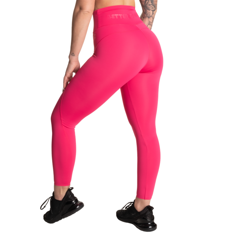 High Waist Leggings, Hot Pink-Naisten trikoot ja leggingsit-Better Bodies-XS-Aminopörssi