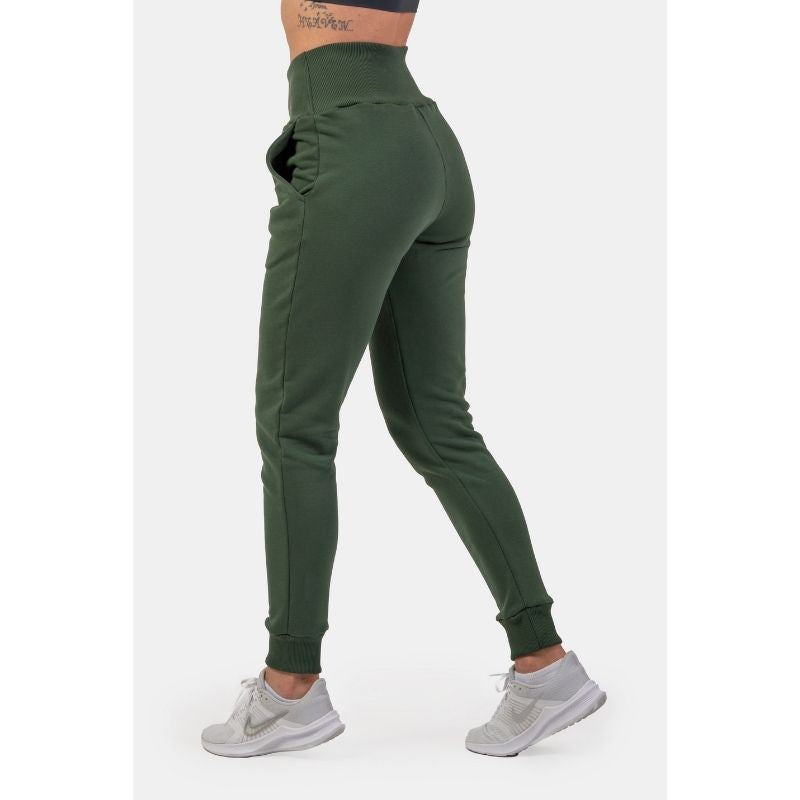 High Waist Loose Fit Sweatpants 409 dark green-Naisten housut-Nebbia-XS-Aminopörssi