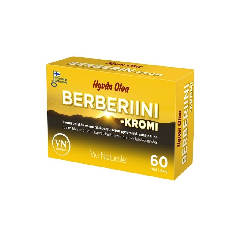Hyvän Olon Berberiini+Kromi, 60 tabl.-Berberiini+kromi-Via Naturale-Aminopörssi