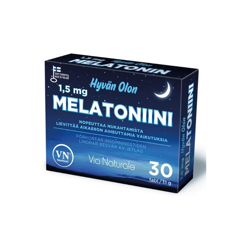 Hyvän Olon Melatoniini 1,5 mg, 30 tabl.-Melatoniini-Via Naturale-Aminopörssi