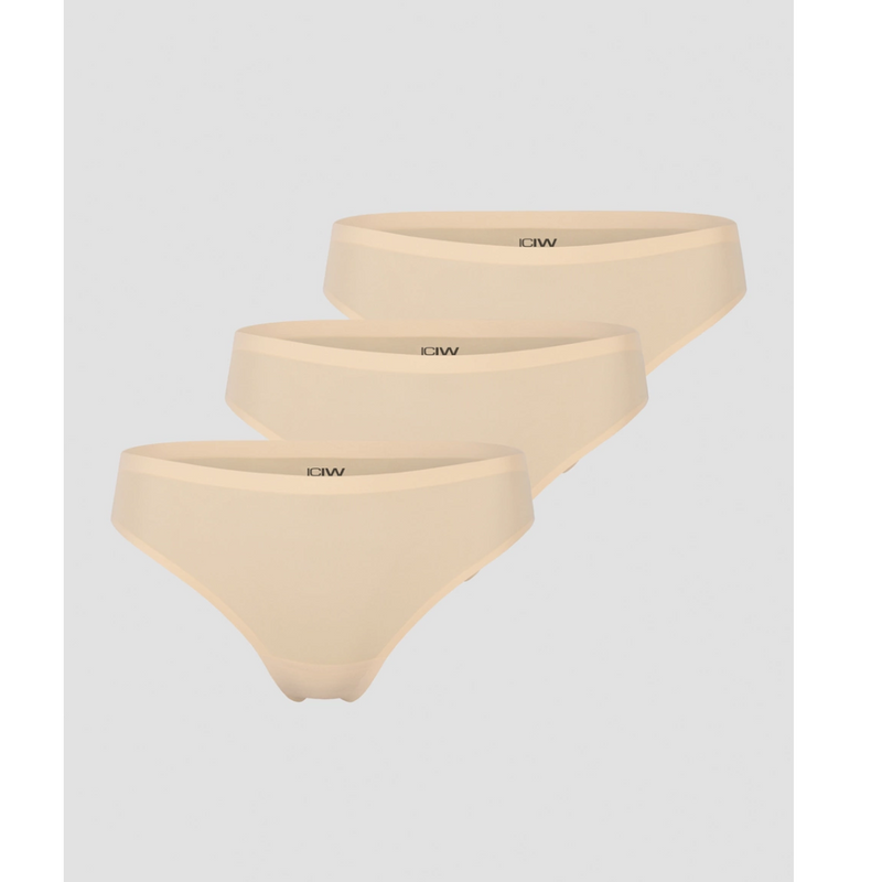 Invisible Thong 3-pack, beige-Naisten alusasut-ICANIWILL-XS-Aminopörssi