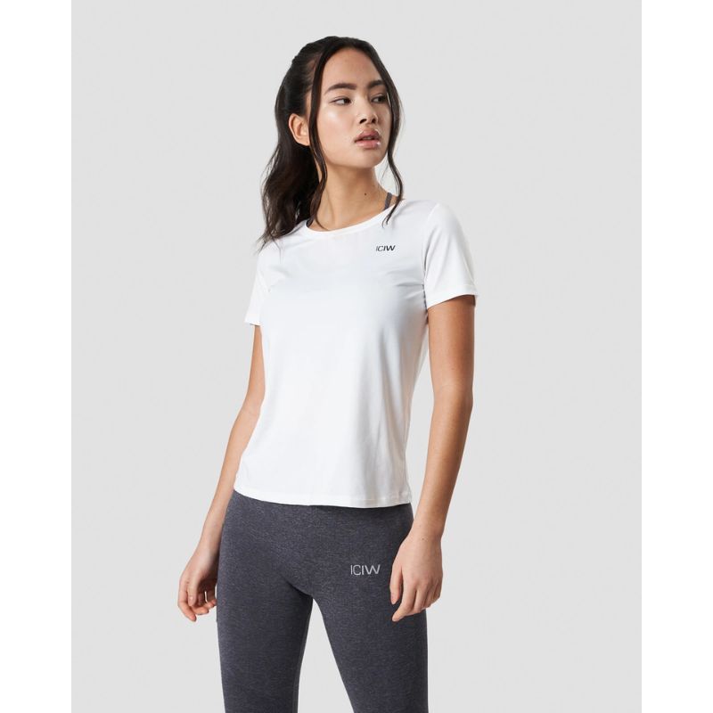 Training T-shirt White Wmn White-Naisten lyhythihaiset ja topit-ICANIWILL-XS-Aminopörssi