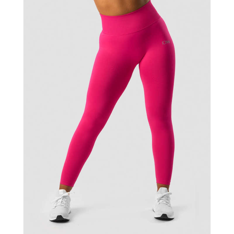 Define Seamless Scrunch Tights, Bright Pink-Naisten trikoot ja leggingsit-ICANIWILL-XS-Aminopörssi