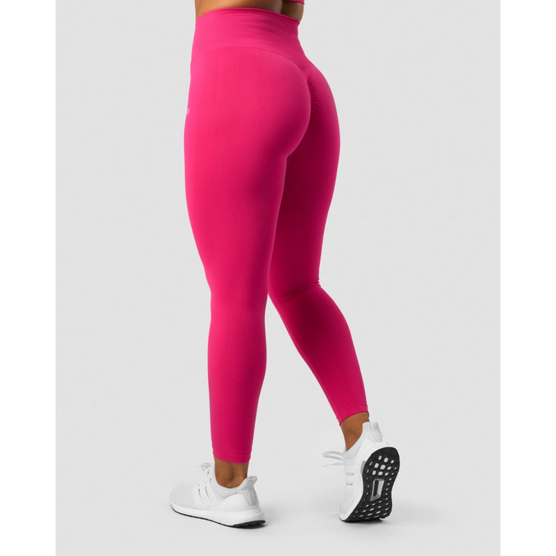 Define Seamless Scrunch Tights, Bright Pink-Naisten trikoot ja leggingsit-ICANIWILL-XS-Aminopörssi