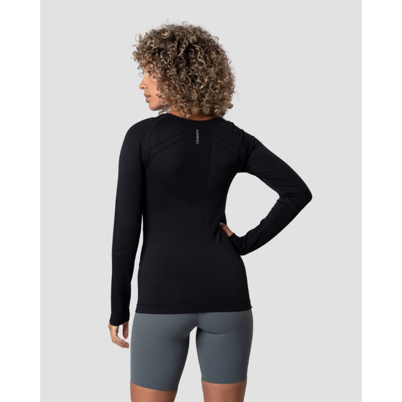 Everyday Seamless LS Black Wmn-Naisten pitkähihaiset ja hupparit-ICANIWILL-XS-Aminopörssi