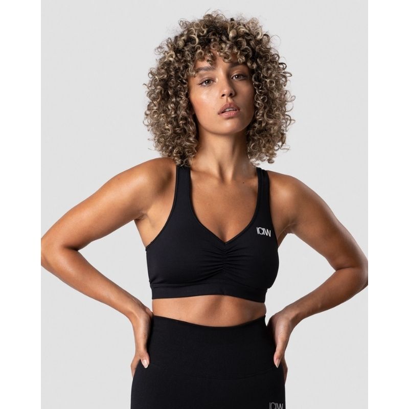 Scrunch Sports Bra Wmn, Black-Urheiluliivit-ICANIWILL-XS-Aminopörssi