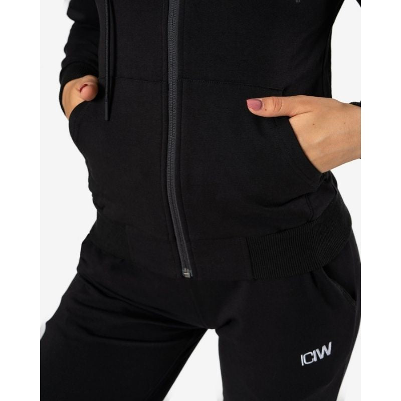 Activity Zip Hoodie Women, Black-Naisten pitkähihaiset ja hupparit-ICANIWILL-XS-Aminopörssi