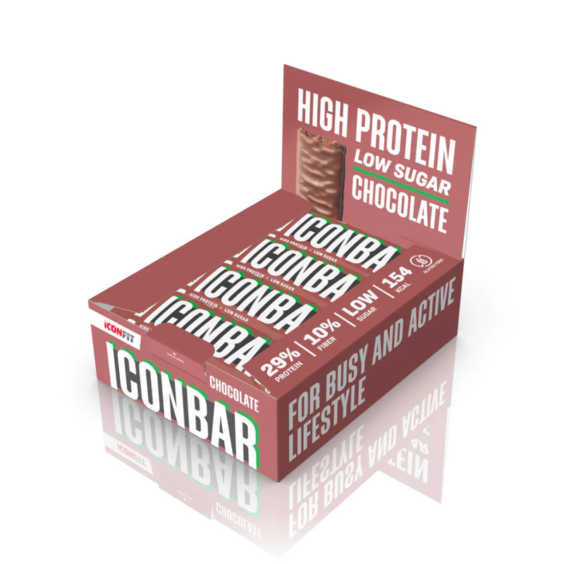 ICONBAR PROTEIN BAR, 45 g x 12 kpl-Proteiinipatukka-ICONFIT-Double Chocolate-Aminopörssi