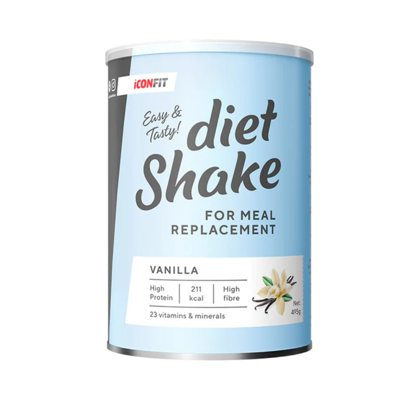 Diet Shake, 495 g-Ateriankorvike-ICONFIT-Vanilla-Aminopörssi