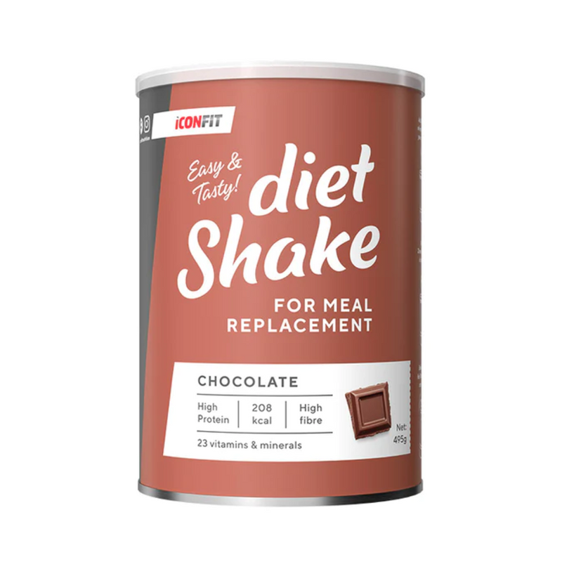Diet Shake, 495 g-Ateriankorvike-ICONFIT-Chocolate-Aminopörssi
