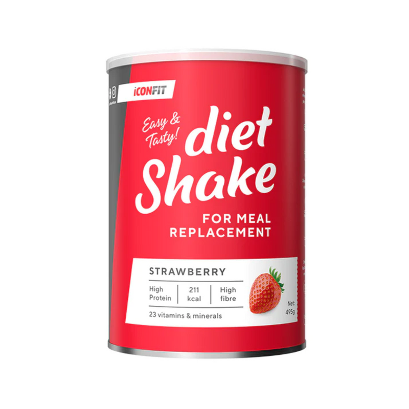 Diet Shake, 495 g-Ateriankorvike-ICONFIT-Stawberry-Aminopörssi