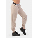 Iconic Mid-Waist Sweatpants With Elastic "N" Waistband 408 cream-Naisten housut-Nebbia-XS-Aminopörssi