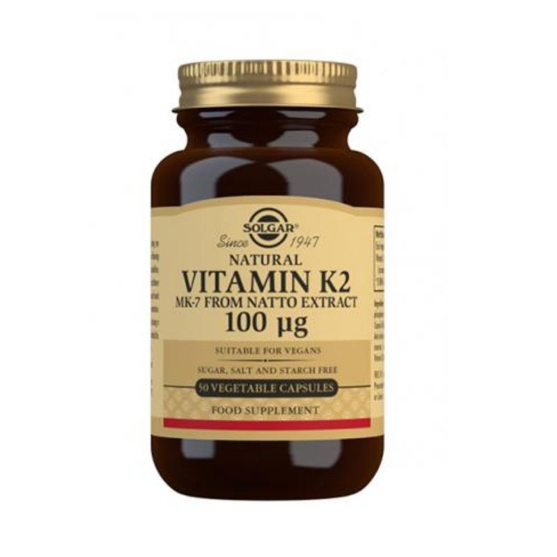 Vitamin K2 100 µg, 50 vegekaps.-K-vitamiini-Solgar-Aminopörssi