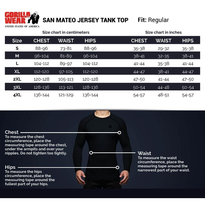 San Mateo Jersey Tank Top - White/Blue-Miesten hihattomat paidat-Gorilla Wear-S-Aminopörssi