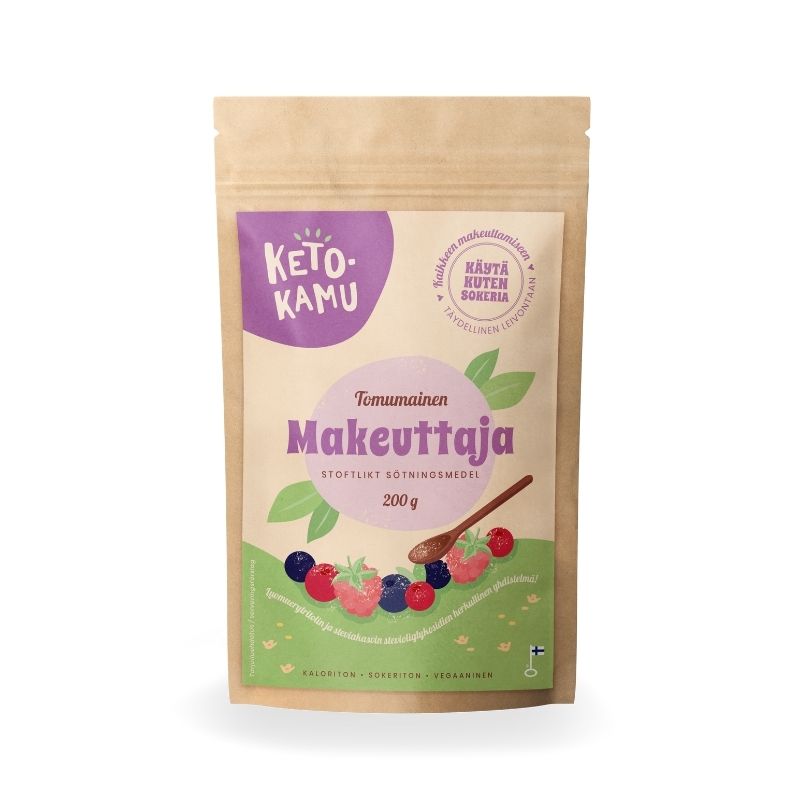 Tomumainen makeuttaja, 200 g-KETO Makeuttaja-Ketokamu-Aminopörssi