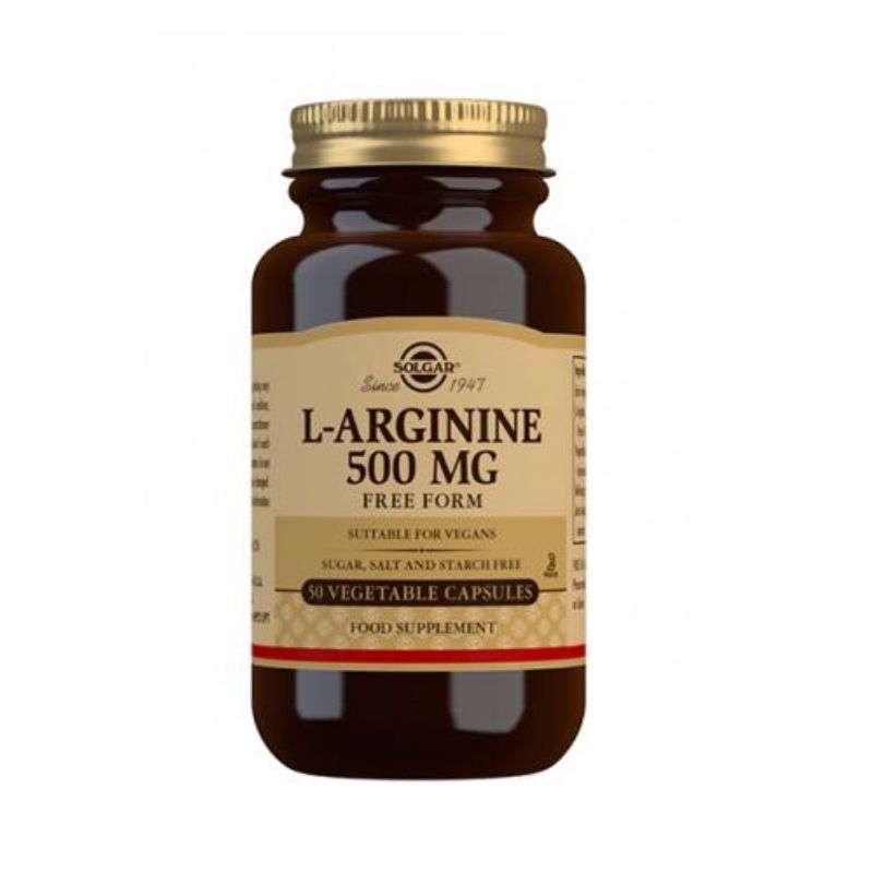 L-Arginine 500 mg, 50 vegekaps.-L-Arginiini-Solgar-Aminopörssi
