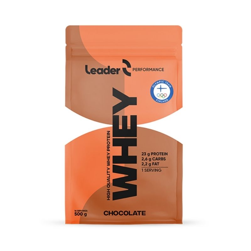 Performance Whey Protein,500 g-Urheilujuoma-LEADER Foods-Chocolate-Aminopörssi