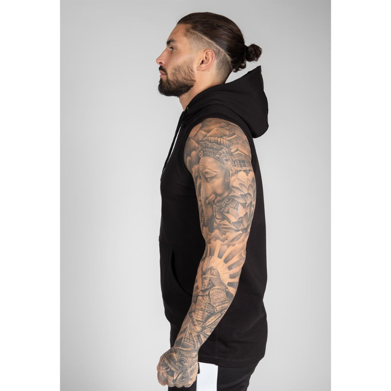 Lincoln Sleeveless Hoodie, Black-Miesten hupparit ja pitkähihaiset-Gorilla Wear-S-Aminopörssi