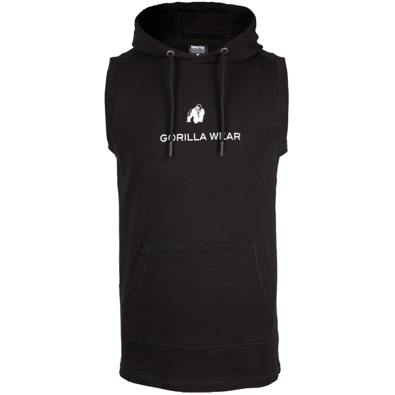 Lincoln Sleeveless Hoodie, Black-Miesten hupparit ja pitkähihaiset-Gorilla Wear-S-Aminopörssi