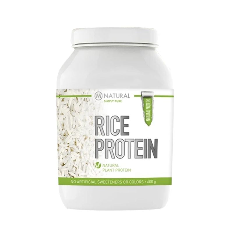 Rice Protein, 600 g-Riisiproteiini-M-Natural-Maustamaton-Aminopörssi