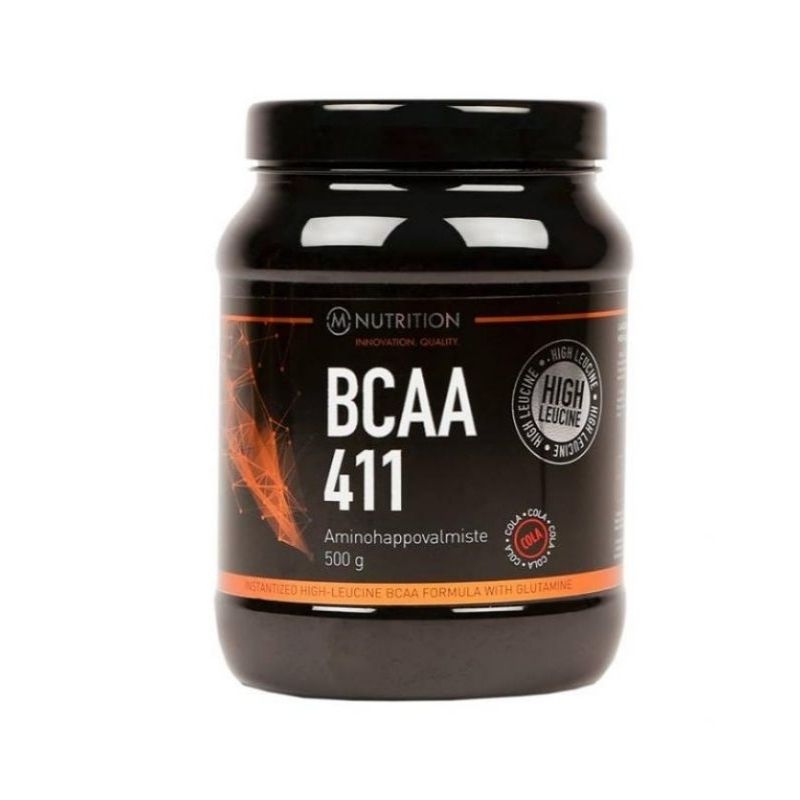 BCAA 411, 500 g-BCAA-M-Nutrition-Peach-Aminopörssi